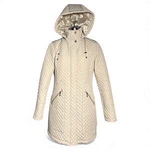 Ivanka Trump Luxury Quilted Jacket - Ivory & Gold Size 10